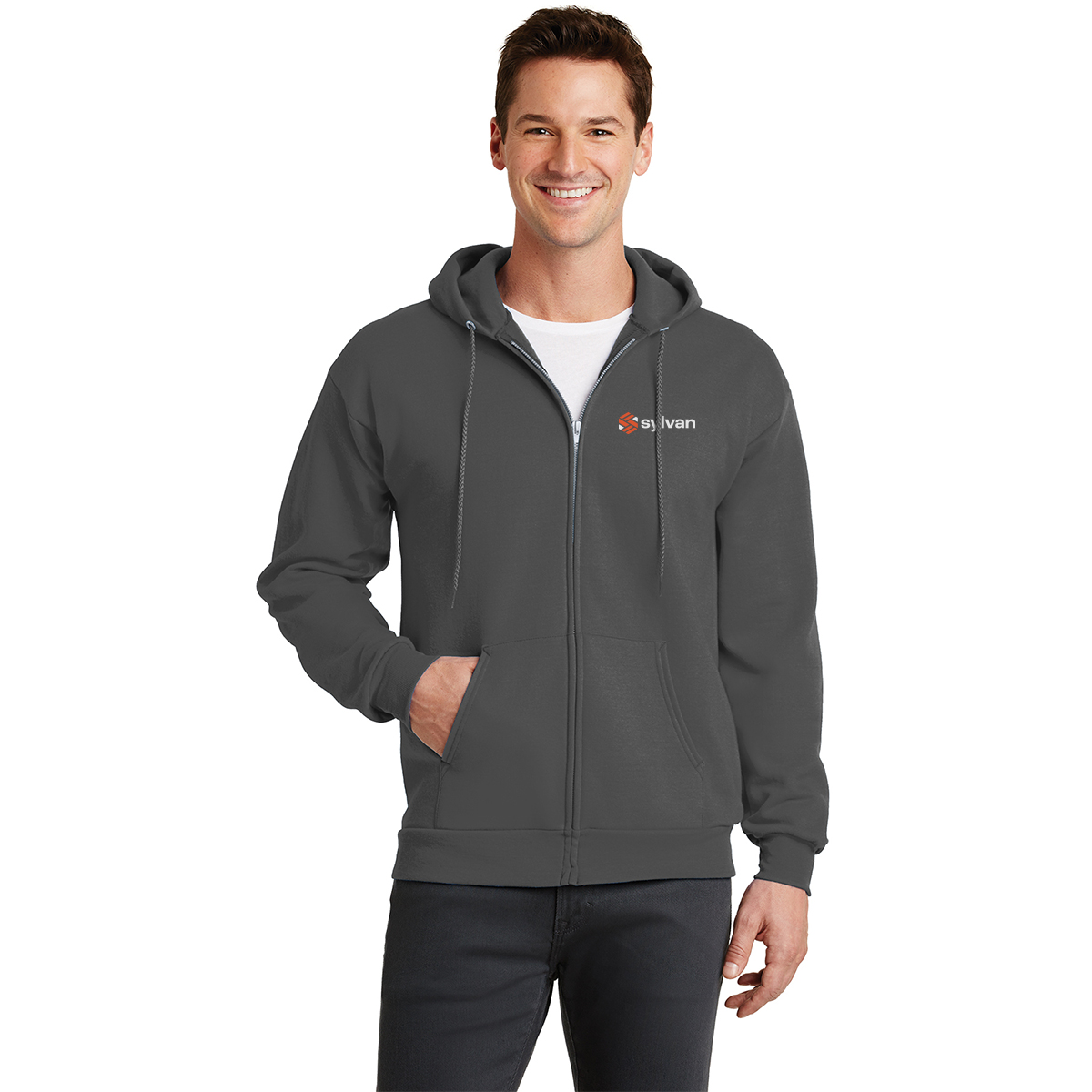 Sylvan Port & Company® – Core Fleece Full-Zip Hooded Sweatshirt – Sylvan